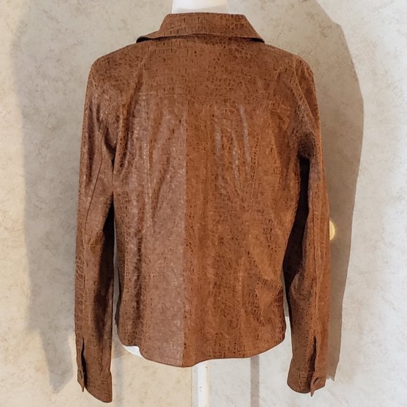 Birch Hill Faux Alligator Jacket - M - EUC - Picture 4 of 13